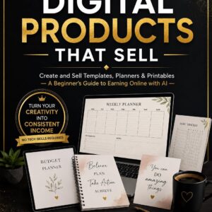 Digital Products That Sell: Create and Sell Templates, Planners & Printables: A Beginner's Guide to Creating, Marketing, and Selling Profitable Digital Products Using AI and Canva